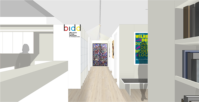 Br&ouml;han Institut f&uuml;r Design Dokumentation – Eingang – Plakat